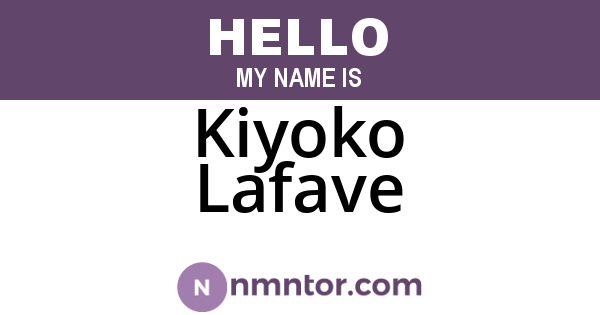 Kiyoko Lafave