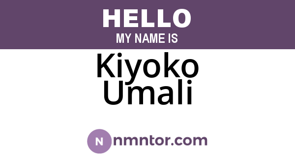Kiyoko Umali