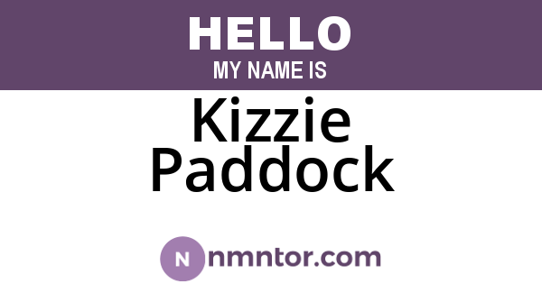 Kizzie Paddock