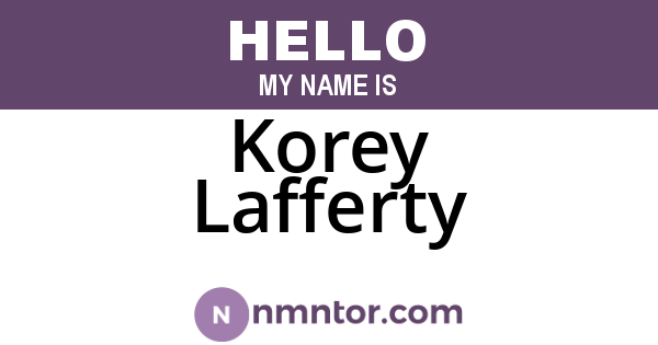Korey Lafferty