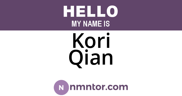 Kori Qian