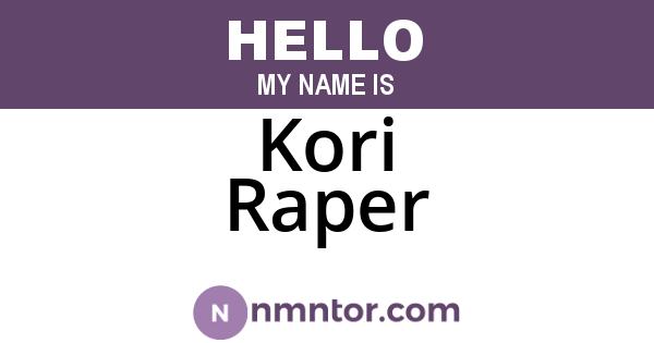 Kori Raper