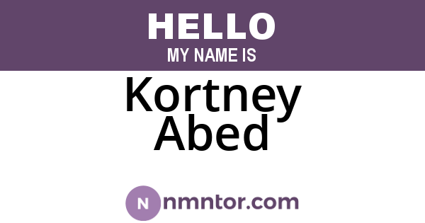 Kortney Abed