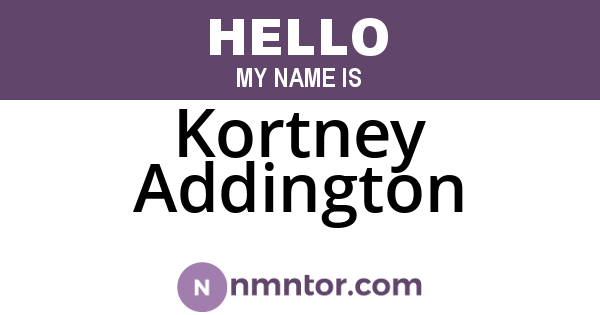 Kortney Addington