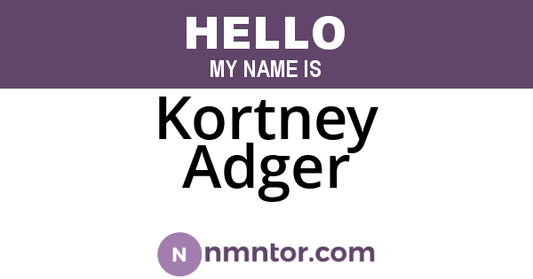 Kortney Adger