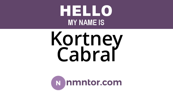 Kortney Cabral