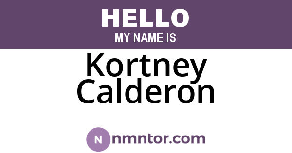 Kortney Calderon