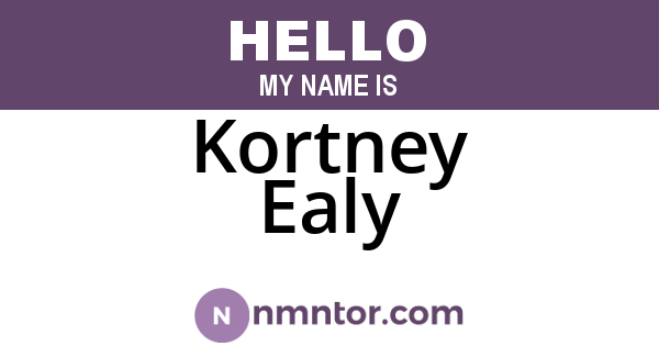 Kortney Ealy