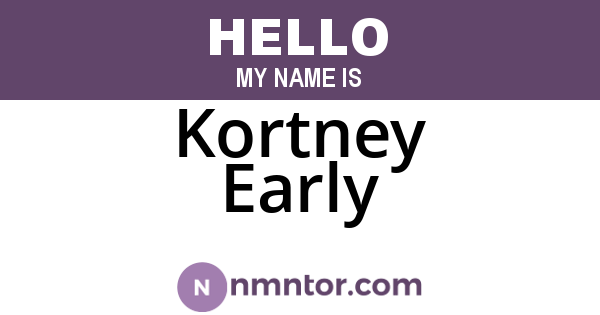 Kortney Early