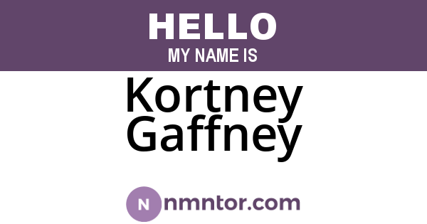 Kortney Gaffney