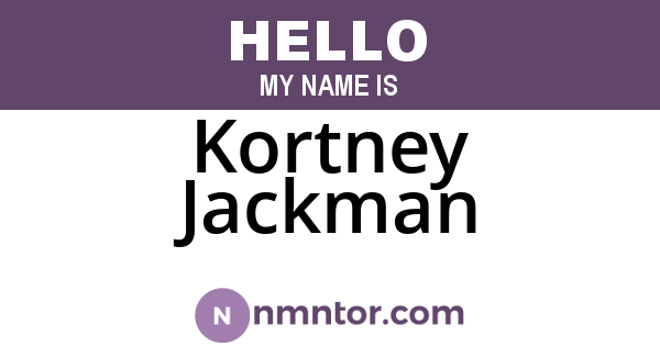 Kortney Jackman