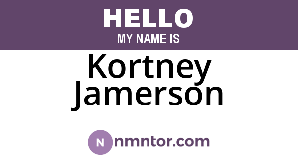 Kortney Jamerson