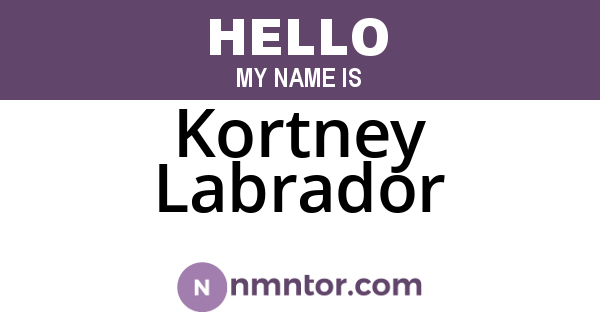 Kortney Labrador