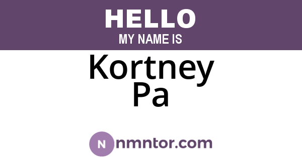 Kortney Pa
