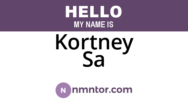 Kortney Sa