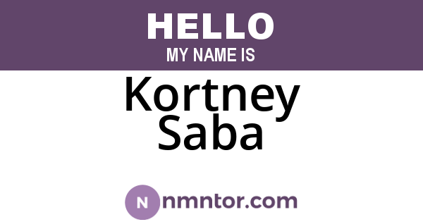 Kortney Saba