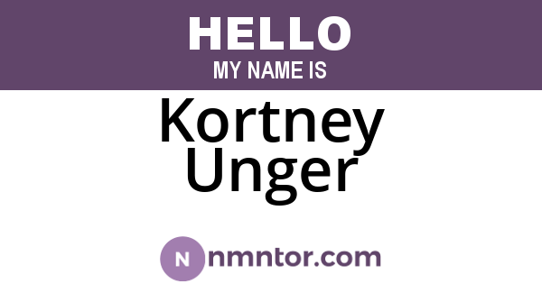 Kortney Unger