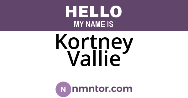 Kortney Vallie