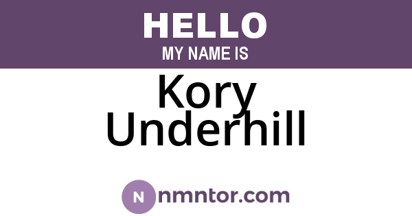 Kory Underhill