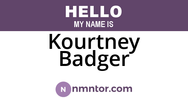 Kourtney Badger