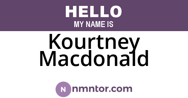 Kourtney Macdonald