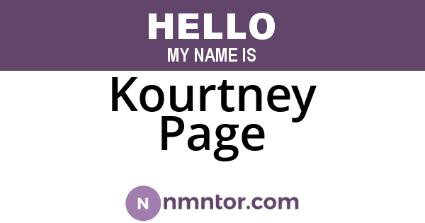 Kourtney Page