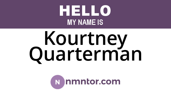 Kourtney Quarterman