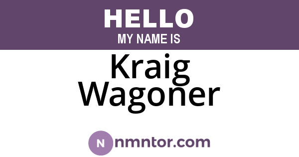 Kraig Wagoner