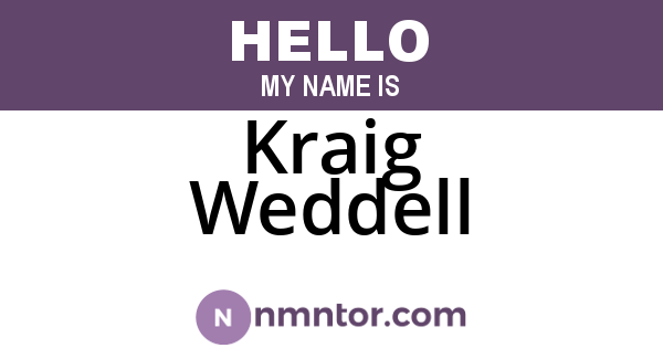 Kraig Weddell