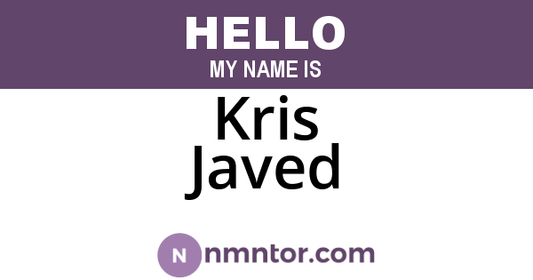 Kris Javed
