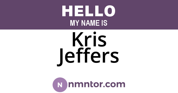 Kris Jeffers
