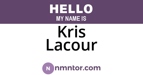 Kris Lacour