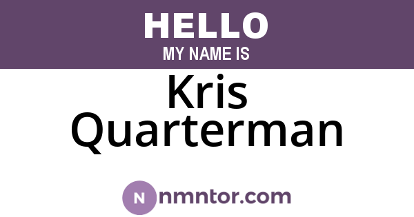 Kris Quarterman
