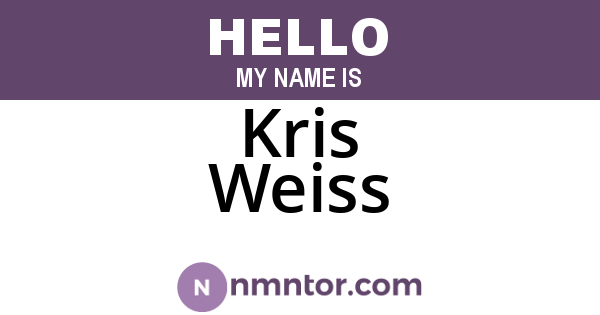 Kris Weiss