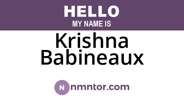 Krishna Babineaux