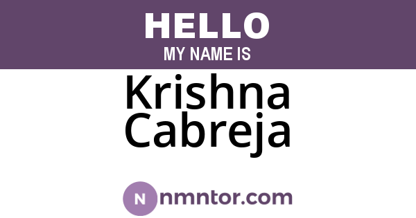Krishna Cabreja