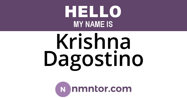 Krishna Dagostino