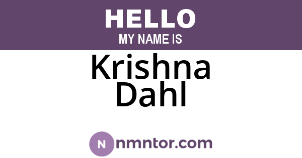 Krishna Dahl