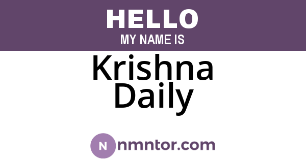 Krishna Daily