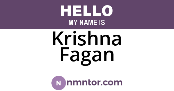 Krishna Fagan