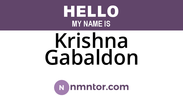 Krishna Gabaldon