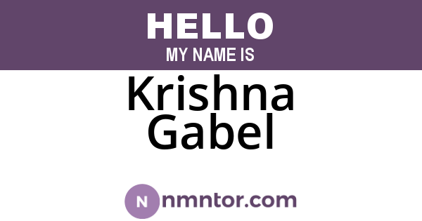 Krishna Gabel