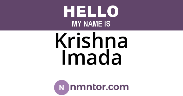 Krishna Imada
