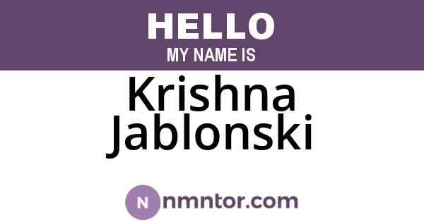 Krishna Jablonski