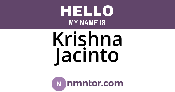 Krishna Jacinto