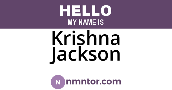 Krishna Jackson