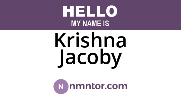 Krishna Jacoby