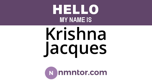 Krishna Jacques