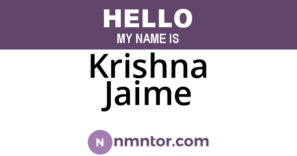 Krishna Jaime