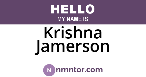 Krishna Jamerson